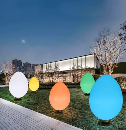 Светильник Яйцо 43х80 питание от АКБ, RGB