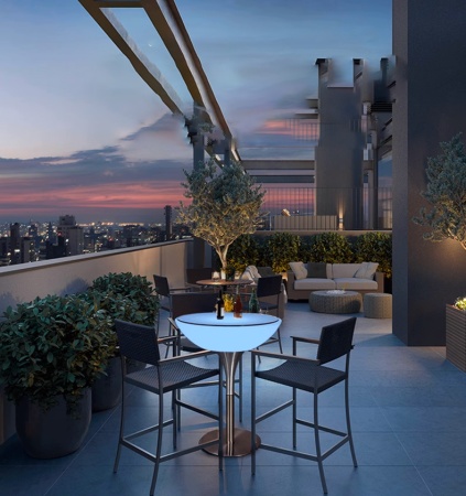 Стол светящийся круглый на металическом основании 60х60х76 Стол светящийся круглый на металическом основании 60х60х76